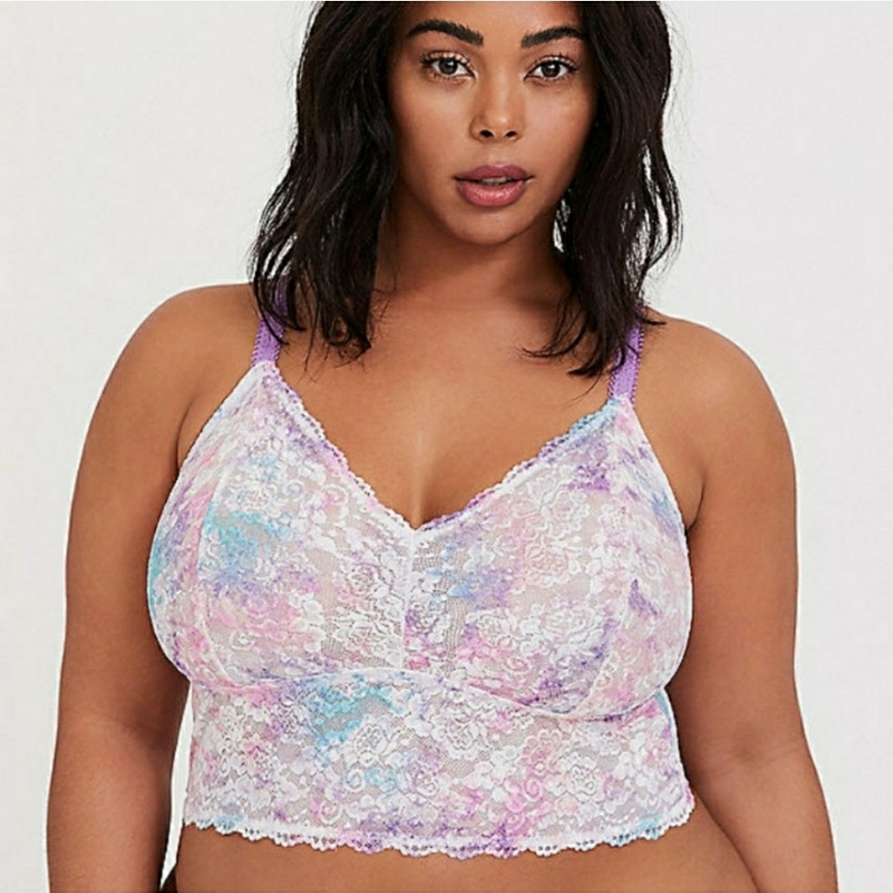 Torrid Tie Dye Purple Bralette Size 2